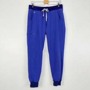 FIGS Zamora Jogger Scrub Pants Women M Denim Blue Nurse Medical PO # 1660